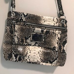EUC Nicole Miller Snake Print Crossbody Bag